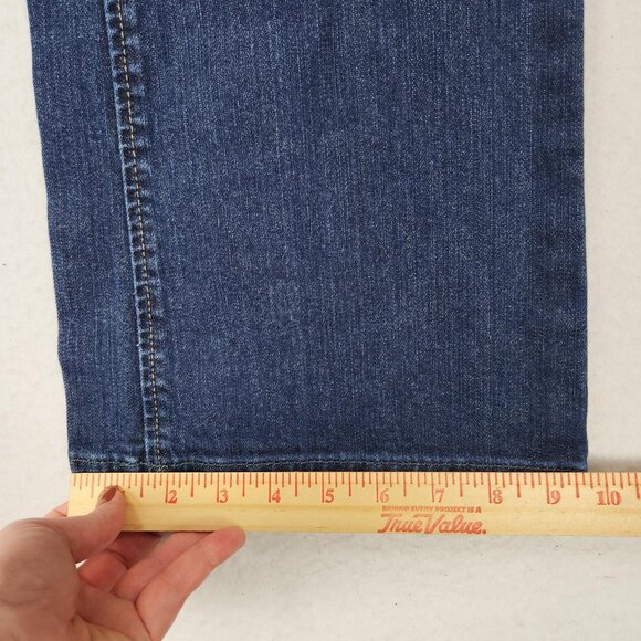 Banana Republic Jeans Womens 8 Long Blue Bootcut Stretch Denim Dark Wash Casual - Picture 6 of 11